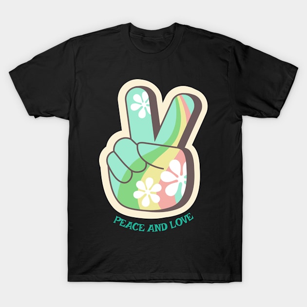 Peace Sign 70's 80's T-Shirt by Rayrock76